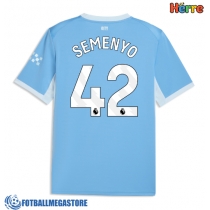 Fotballdrakt Herre Manchester City Antoine Semenyo #42 Hjemmedrakt 2026-27 Kortermet